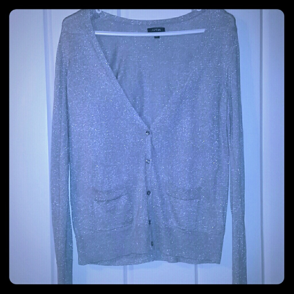 Apt 9 silver boyfriend sweater